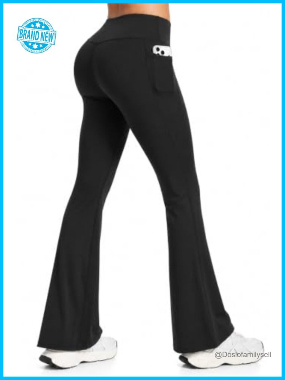 Yoga Pants Flare Leggings with Pockets High Waist Workout